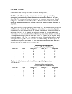 Expression Measures Robust Multi-array Average or Robust Mult