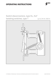 OPERATING INSTRUCTIONS Switch-disconnectors, type KL, KLF