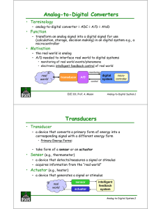 Analog-to-Digital Converters Transducers