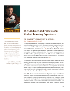 the graduate and Professional student learning experience