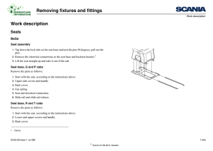 Removing fixtures and fittings Work description