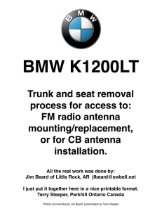BMW trunk and seat removal