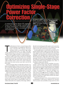 A comparison of four distinct PFC topologies reveals their inherent