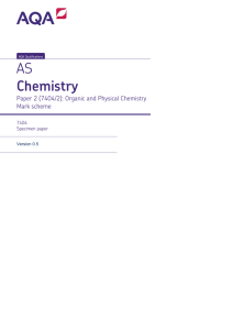AS Chemistry Specimen mark scheme Paper 2