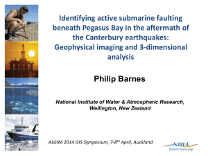 Philip Barnes Identifying active submarine faulting beneath Pegasus