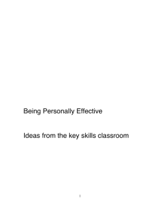 Being Personally Effective