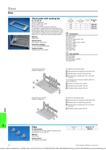 Base Gland plate with sealing bar Clips