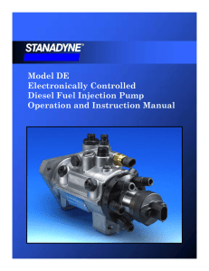 Model DE Electronically Controlled Diesel Fuel Injection Pump