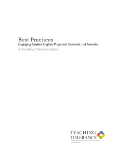 Best Practices - Teaching Tolerance
