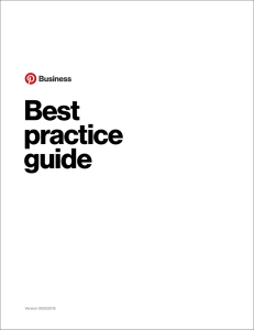 Best practice guide - Pinterest for Business