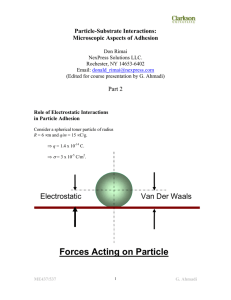 Forces Acting on Particle