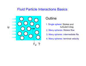 Fluid Particle Interactions Basics u ? Outline