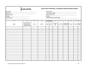 sag-aftra theatrical television audition sign-in sheet