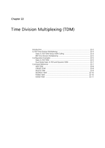 Chapter 22, Time Division Multiplexing (TDM