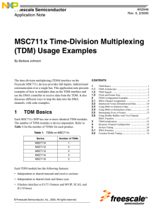 MSC711x Time-Division Multiplexing (TDM) Usage Examples