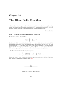 The Dirac Delta Function