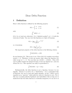 Dirac Delta Function