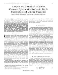 Analysis and Control of a Cellular Converter System with Stochastic