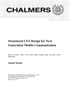 Structured LNA Design for Next Generation Mobile Communication