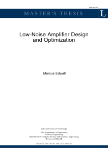 Low-Noise Amplifier Design and Optimization