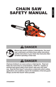 chain saw safety manual