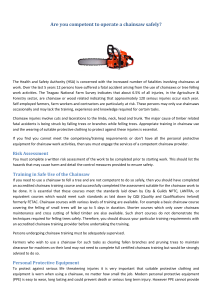 Are you competent to operate a chainsaw safely?