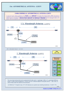 1 ½ Wavelength Antenna G3EFY 1 Wavelength