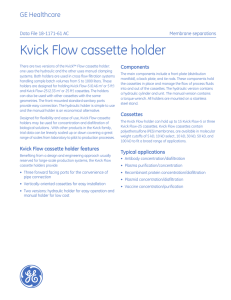 Kvick Flow cassette holder