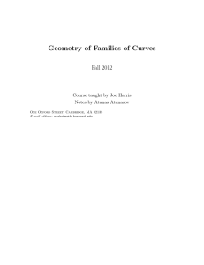 Geometry of Families of Curves