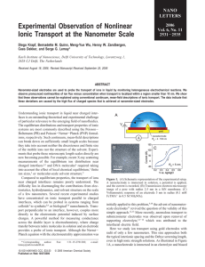 Experimental Observation of Nonlinear Ionic