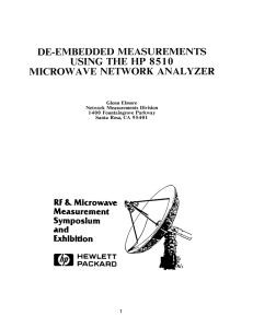 de-embedded measurements using