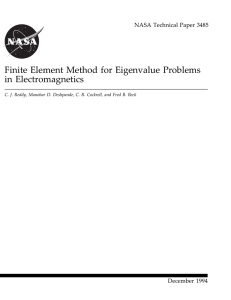 Finite Element Method for Eigenvalue Problems in Electromagnetics