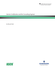 Seismic Certification and the Consulting Engineer