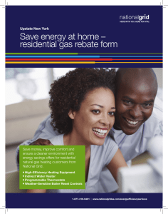 Save energy at home – residential gas rebate form