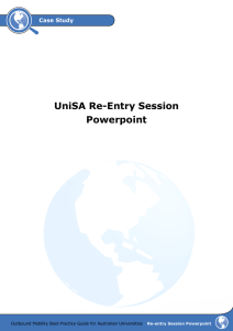 UniSA Re-Entry Session Powerpoint