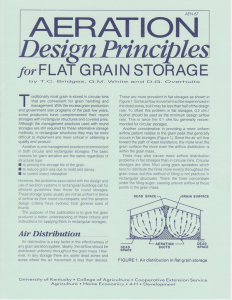 raditionally most grain is stored in circular bins that are convenient