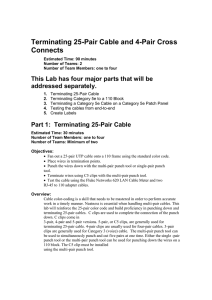 Terminating 25-Pair Cable and 4