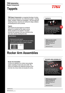 Tappets Rocker Arm Assemblies