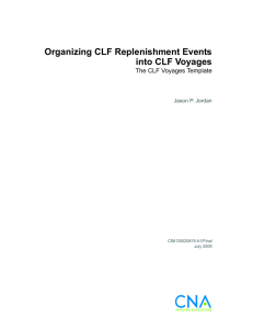 Organizing CLF Replenishment Events into CLF Voyages