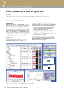 Laser performance data analysis tool