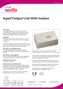 Input/Output Unit With Isolator
