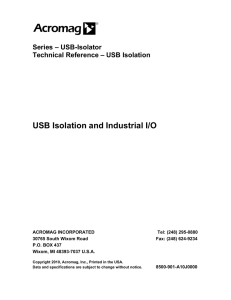 USB Isolation and Industrial I/O