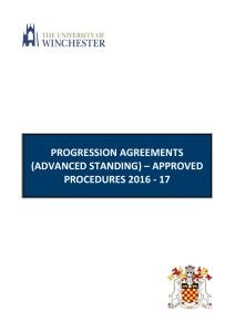 Progression Agreements Approved Procedures