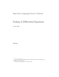 Scaling of Differential Equations