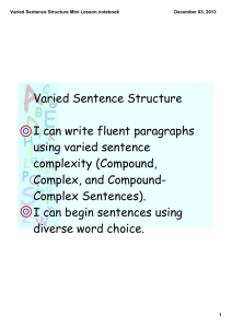 Varied Sentence Structure Mini Lesson.notebook