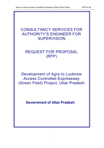 RFP Document for Selection of Authority`s Engineer