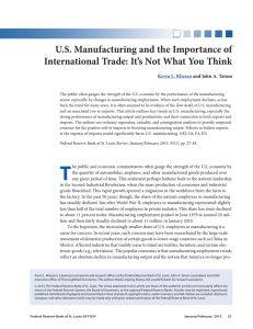 U.S. Manufacturing and the Importance of International Trade: It`s
