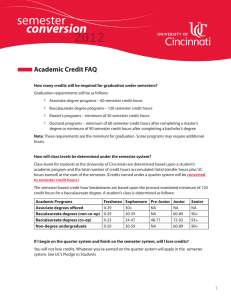 semester conversion - University of Cincinnati