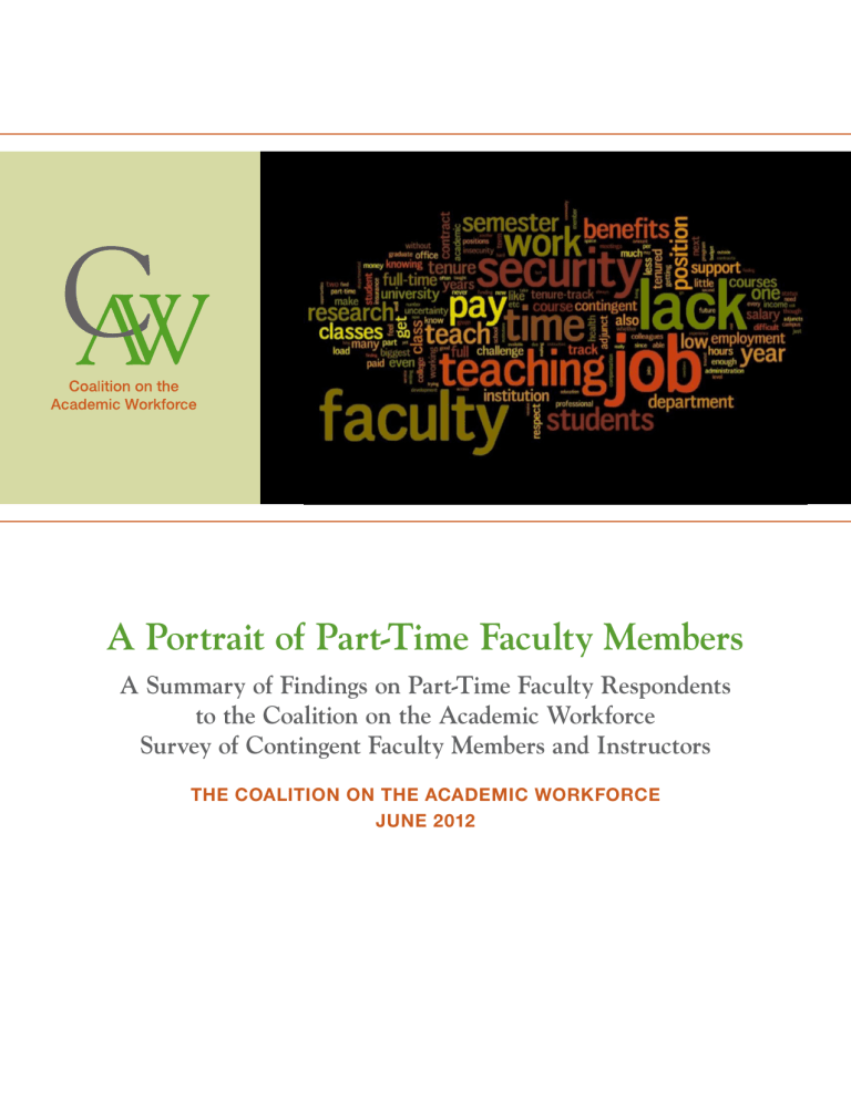 A Portrait Of Part Time Faculty Members