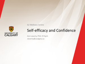 Self-efficacy and Confidence